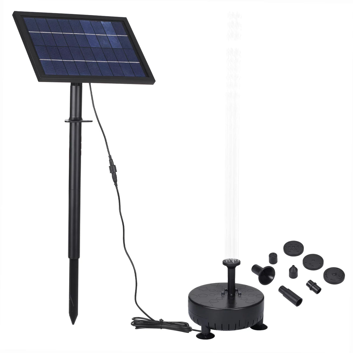 10V/8W Solar Powered Fountain Pump Water Pump with Adjustable Solar Panel DIY Birdbath Fountain Pump Outdoor Water Fountain Panel Kit for Fish Tank Small Pond Garden Patio Lawn Pool - Great Deal! - Great Deal!