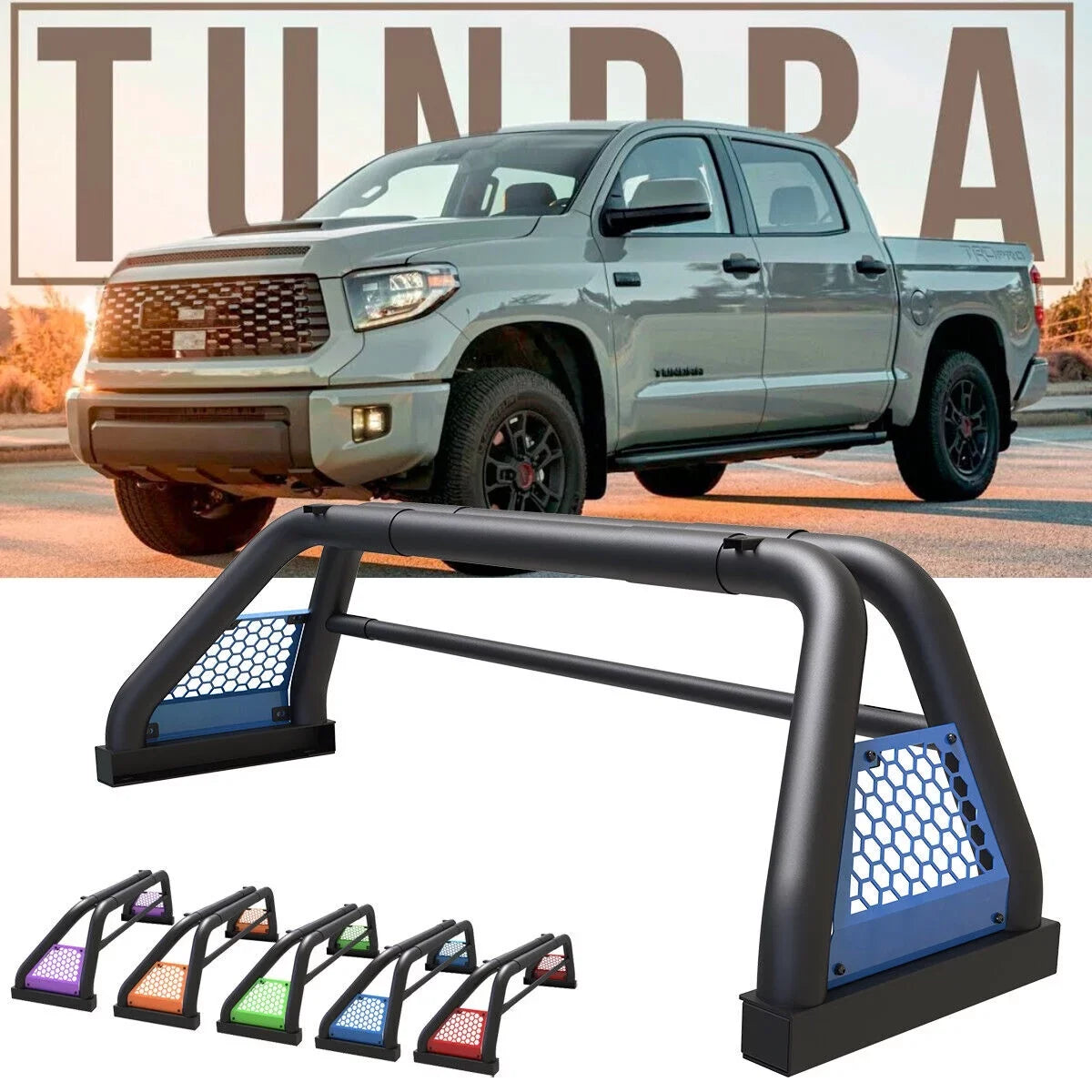 Premium Adjustable Truck Roll Sport Bar Chase Rack Bed Bar For 2000-2021 Toyota Tundra - Great Deal!