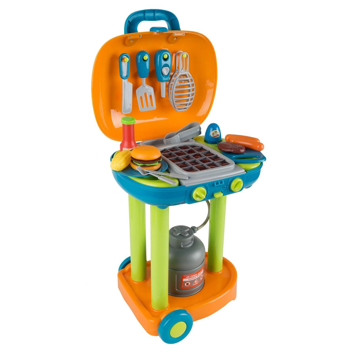 Premium Hey! Play! BBQ Grill Toy Set - Pretend Play Kids Dinner Play Set - Great Deal!