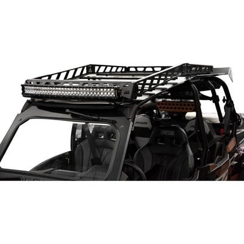 Premium UTV Adventure Roof Rack Rack with Force Roof and V2 30" Lt. Bar Compatible With Polaris RZR XP 4 Turbo Limited Edition 2019 - Great Deal!