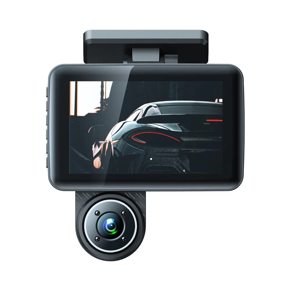Premium Dcenta 3 Cameras Dash Cam 4in Clear Car Rearview Mirror Car Video Recording Camcorder Wide Angle Car Camera Recorder Auto Safety Driving Recorder - Great Deal!