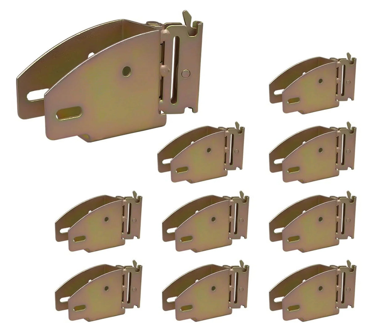 Premium (10 Pack) E-Track Wood Beam Socket Shelf Brackets w/ Rotating Hinge - E Track Bracket for 2x4 & 2x6 Wood Beams Fitting in Truck, Enclosed Trailer, Cargo, Van - E-Track Accessories & Rail System