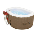 ALEKO 145 Gallon 2 Person Brown Oval Inflatable Jetted Hot Tub with Cover