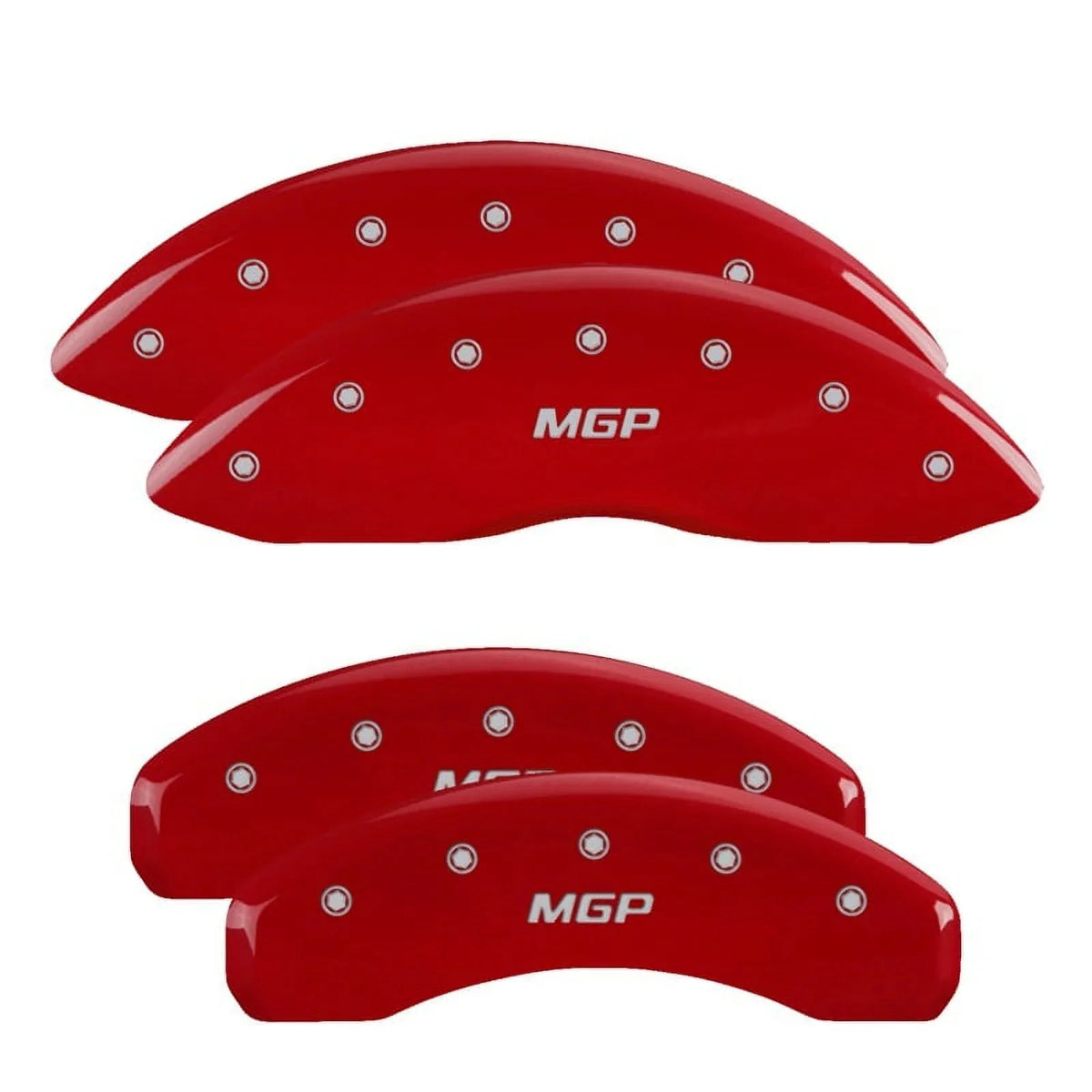 MGP 4 Caliper Covers Engraved Front & Rear Style 2/Chrysler Wing Red finish silver ch Fits select: 2013 CHRYSLER 300, 2012 CHRYSLER 300C LIMITED - Great Deal!