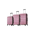 Premium DUKAP RODEZ 3-Piece Plastic Luggage Set Rose Gold (DKRODSML-ROS) - Great Deal!