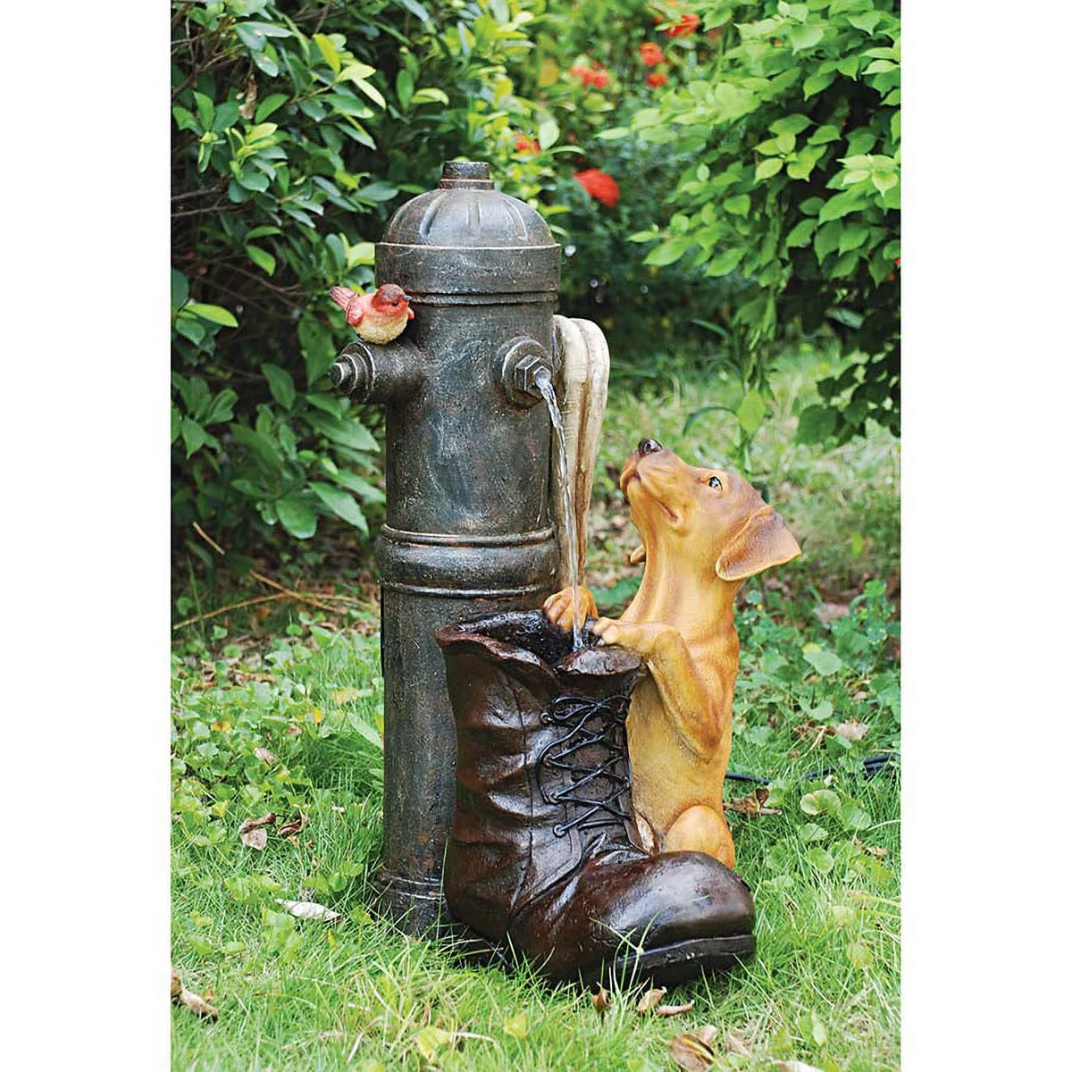 Premium Design Toscano Fire Hydrant Pooch Sculptural Fountain - Great Deal!