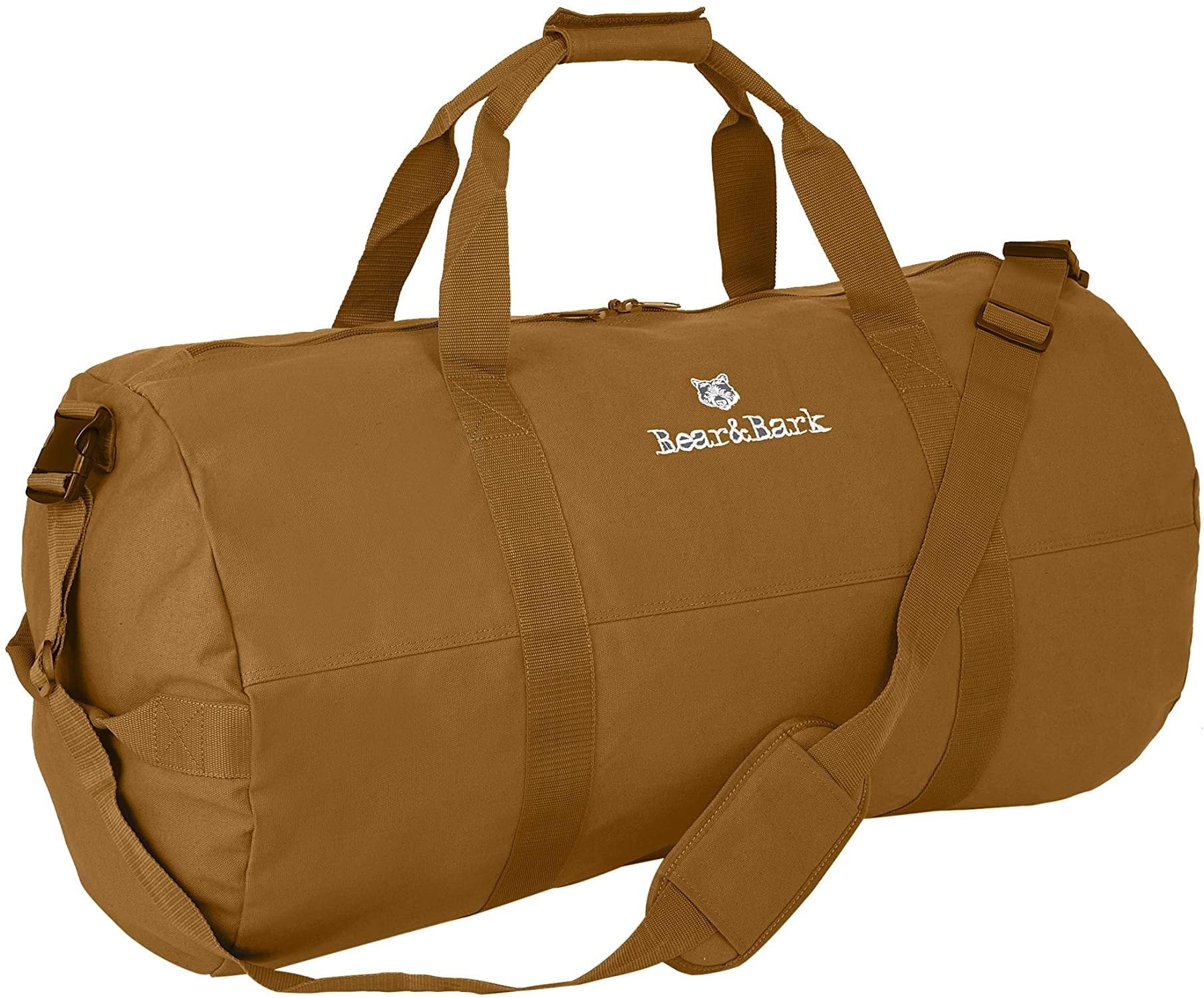 Very Large Duffle Bag Desert Brown 38x20 - 195.6L - Canvas Military and Army Cargo Style Duffel Tote for Men and Women College Student, Gym, Backpacking, Travel Luggage and Storage Shoulder Bag - Great Deal! - Great Deal!
