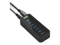 Anker USB 3.0 7-Port Hub with 1 BC 1.2 Charging Port up to 5V 1.5A, 12V 3A Power Adapter Included [VIA VL812-B2 Chipset] Black - Great Deal! - Great Deal! - Great Deal!