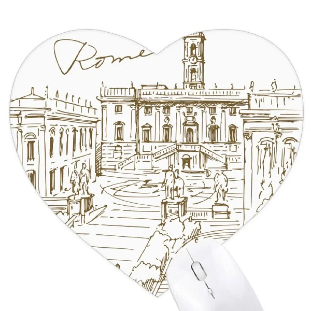 Fontana di Trevi Rome Fontana Landmark Heart Mousepad Rubber Mat Game Office - Great Deal!