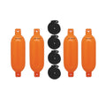 Premium Extreme Max 3006.7626 BoatTector Inflatable Fender Value 4-Pack - 4.5" x 16", Neon Orange - Great Deal! - Great Deal!