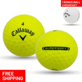 Premium Pre-Owned 60 Callaway Supersoft Yellow 5A Recycled Golf Balls, by Mulligan Golf Balls - 1 BONUS CHROMESOFT (Good) - Great Deal!
