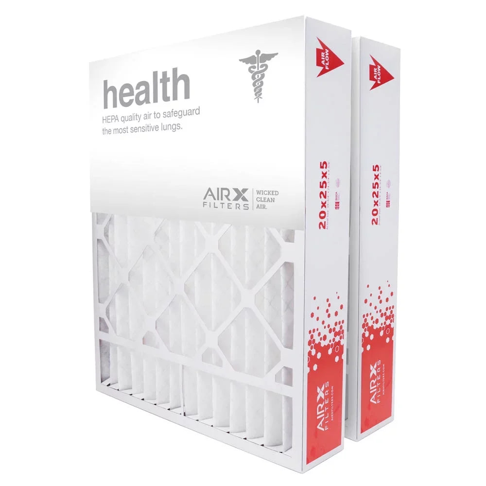 AIRx Filters 20x25x5 MERV 13 HVAC AC Furnace Air Filter Replacement for Honeywell FC100A1037 FC35A1027 CF200A1016, Health 2-Pack, Made in the USA - Great Deal!