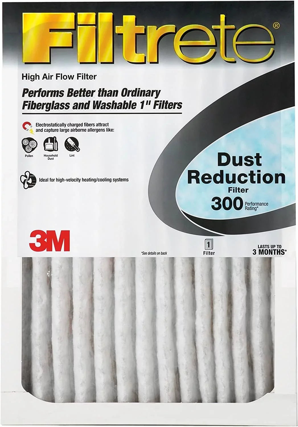 Premium 14x24x1, Filtrete Dust Reduction Furnace Filter Air Filter, MERV 7, by 3m