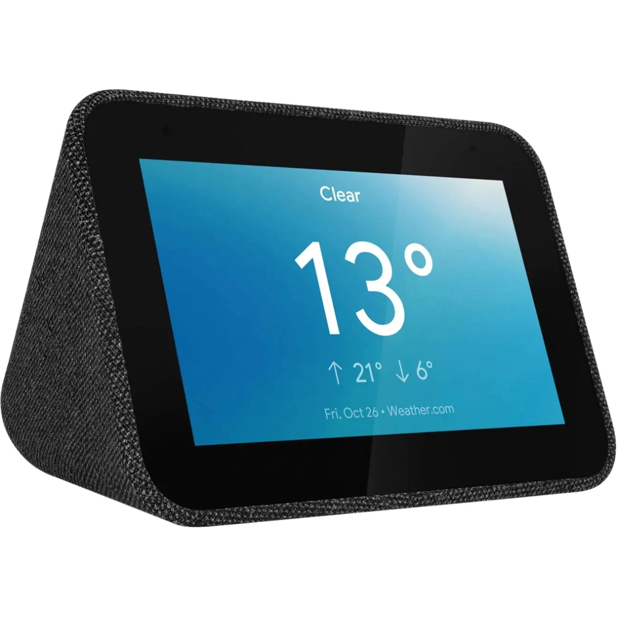 Premium 4" Smart Clock with the Google Assistant, Charcoal (Scratch And Dent Used) - Great Deal!