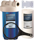 Premium Bluonics 10" Big Blue Whole House Water Filter with 5 Micron Sediment Cartridge for Rust, Iron, Sand, Dirt, Sediment and Undissolved Particles - Great Deal!