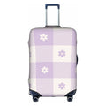 Premium Kll Floral Purple Buffalo Plaid Luggage Cover Suitcase Cover Suitcase Protector- - Great Deal! - Great Deal!