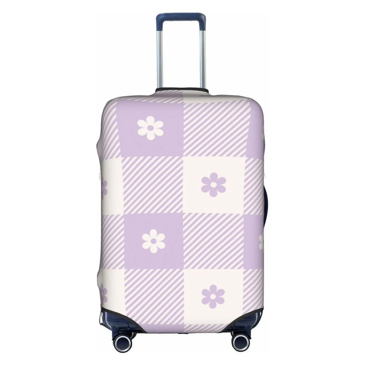 Premium Kll Floral Purple Buffalo Plaid Luggage Cover Suitcase Cover Suitcase Protector- - Great Deal! - Great Deal!