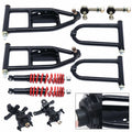 Premium Premium Front Suspension Arm Assembly Kit Upper/Lower Swingarm For Quad Bike ATV/Go Kart Suspension Swing Arm Steering Knuckle Spindle Upper/Lower For Buggy ATV Go Kart Upper&Lower A-Arm Swingarm