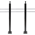 36''x2''x2'' Stainless Steel Cable Railing Post Square Fence Post Level Two Sides Pre-Drilled for Wood Concrete Level Deck Cable Railing System - Great Deal!