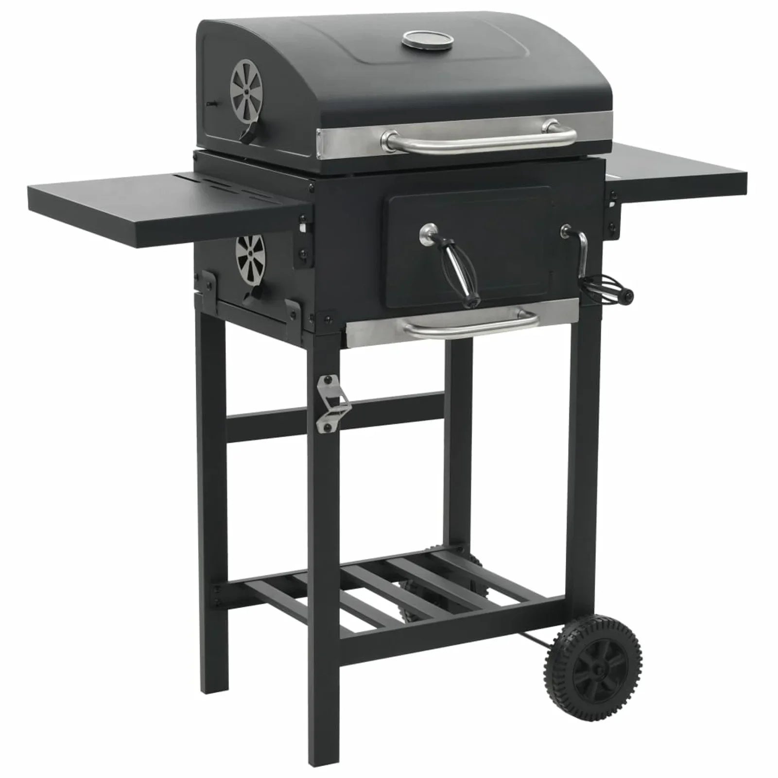 Premium Premium Premium Charcoal-Fueled BBQ Grill with Bottom Shelf Black - Great Deal!