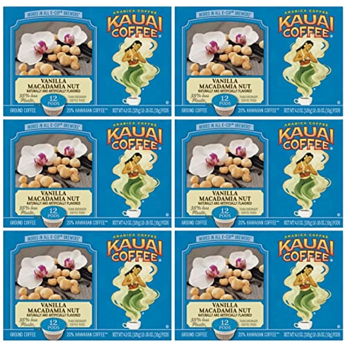 Kauai Coffee Single Serve Cups Pods (Vanilla Macadamia Nut, 72 Count) - Great Deal! - Great Deal! - Great Deal!