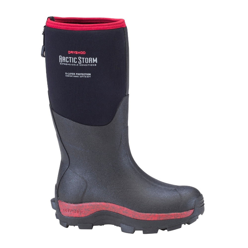 Premium Dryshod Arctic Storm Women's Winter Boots (Size 10, Hi Cut, Black/Cranberry) - Great Deal!