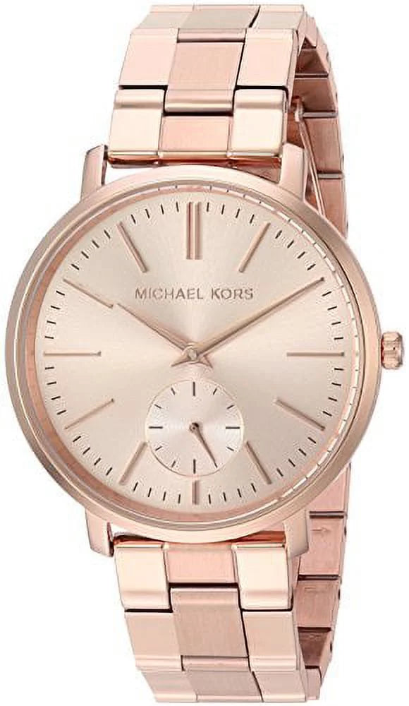 Michael Kors Women's Jaryn Japanese-Quartz Watch with Stainless-Steel-Plated Strap, Rose Gold, 18 (Model: MK3501) - Great Deal!