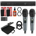 Premium Sennheiser XSW 1-835 DUAL-A 2-Channel Wireless System with Carry Case & Microphone Sanitizer Spray Package