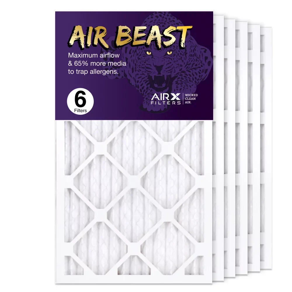 AIRx Filters 14x25x1 Air Filter MERV 11 Pleated HVAC AC Furnace Air Filter, Air Beast 6-Pack Made in the USA - Great Deal!