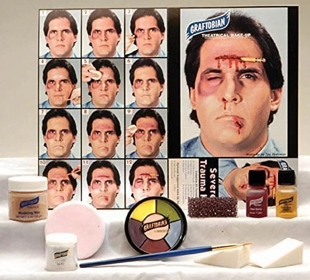 Premium Graftobian Professional Severe Trauma Makeup Kit for Special Effects
