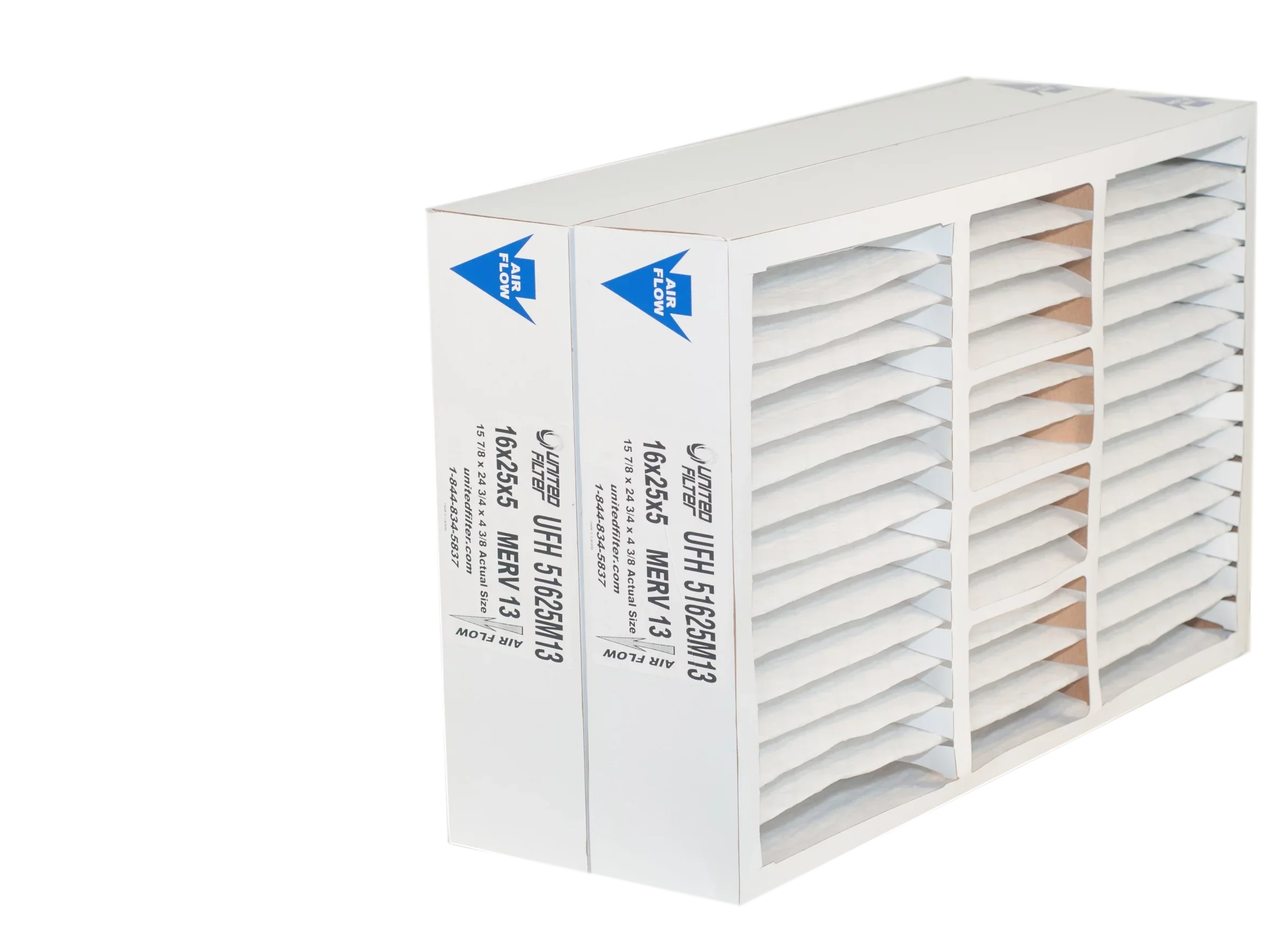 Premium 16x25x5 MERV 13 Honeywell Replacement Furnace Air Filter Free Shipping Case of 2