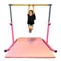 Premium 5 Star-TD Pink Gymnastics Kip Bar: Adjustable 3-5 FT, Junior Training, Heavy Duty, Home Gym Equipment