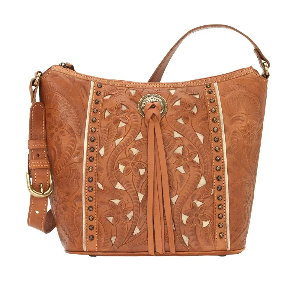 Premium Premium American West 4715373 Hill Country Zip Top Bucket Tote, Golden Tan & Sand - Great Deal!