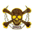 Premium Past Time Signs PS504 19 x 16 in. Skull Bolt Danger Plasma Metal Sign - Great Deal!