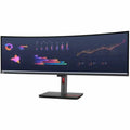Premium ThinkVision 49\" 5120 x 1440 LED Cable Lock Slot, Anti-glare Curved Monitor, Raven Black, P49W-30 - Great Deal!