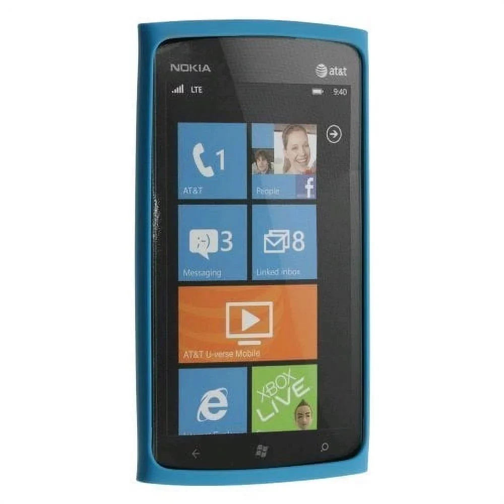 Premium 5 Pack -OEM Nokia Lumia 900 4G Slim Bumper Silicone Case - Blue (0721871)