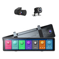 Premium Premium Premium 12in Rearview Mirror Dash Cam: 3 Cameras, 2.5K Clear Video Recording - BT Connectivity, Touchscreen, Auto Driving Recorder - Capture Every Moment on the Road - Great Deal!