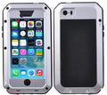 Premium Premium Gorilla Glass Aluminum Metal iPhone 5 Case (Silver) Heavy Duty Military Grade Shockproof and Scratch Resistant Protection, Rugged Outdoor Travel - Great Deal!