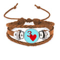 Premium Premium Love Jupiter Heart 3 Poker Bracelet Wristband Leather Jewelry Ornament