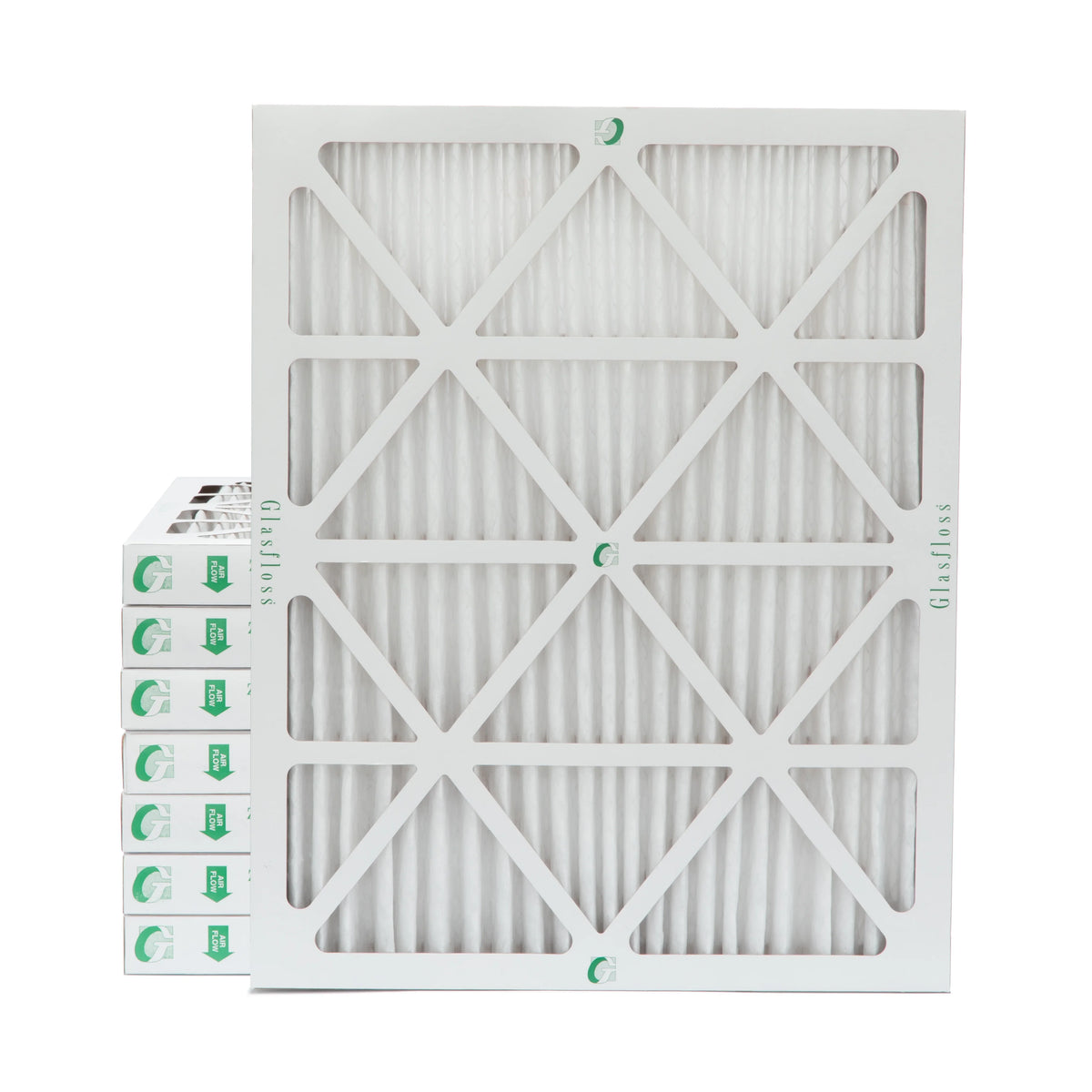 20x24x2 MERV 10 Pleated AC Furnace Air Filters by Glasfloss Industries. ( 8 Pack ) Exact Size: 19-3/8 x 23-3/8 x 1-3/4 - Great Deal! - Great Deal!