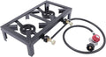 Premium Flkoendmall 8000W Portable 2 Burner Outdoor Gas Stove Propane Cooker for Patio Camping - Great Deal!