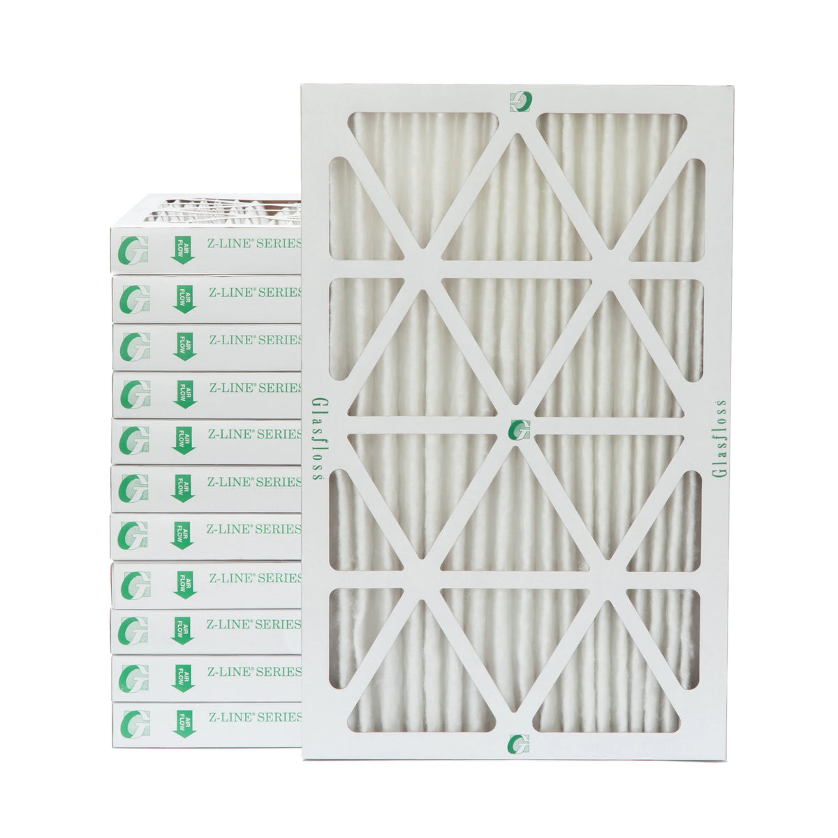 Premium 12 Pack of 18x25x2 MERV 13 Pleated 2" Inch Air Filters by Glasfloss. Actual Size: 17-1/2 x 24-1/2 x 1-3/4 - Great Deal!
