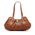 Premium Pre-Owned Authenticated Louis Vuitton Monogram Mahina Lunar PM Calf Leather Brown Shoulder Bag Unisex (Good) - Great Deal!