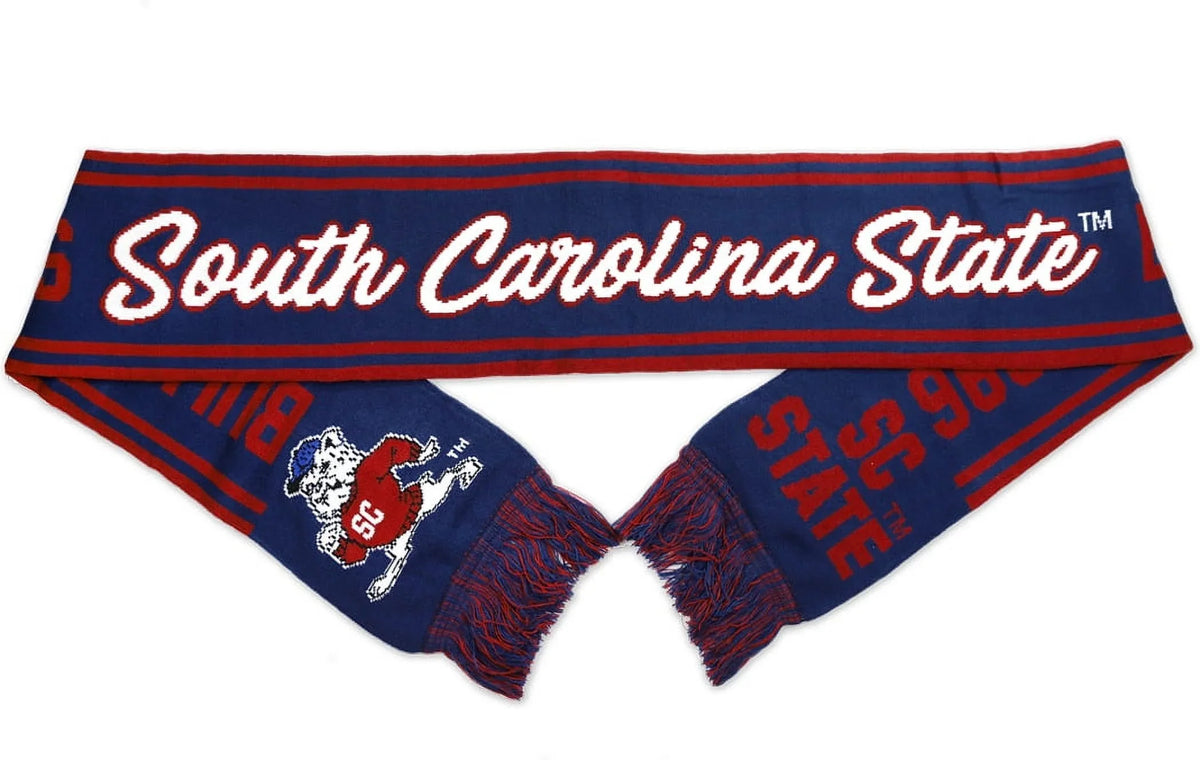 Premium Big Boy South Carolina State Bulldogs S6 Knit Scarf [Maroon - 80" x 7"]