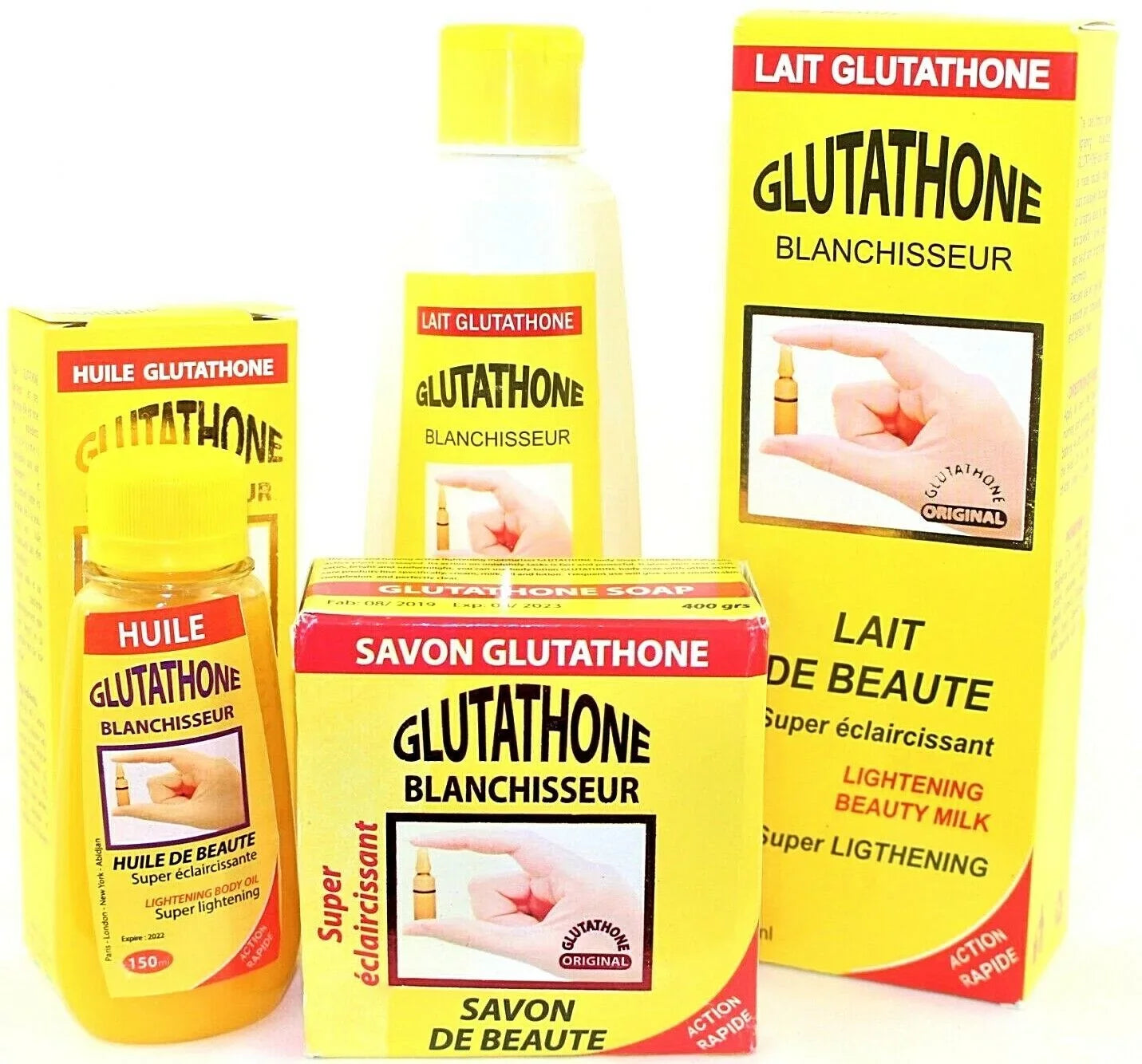 Premium Glutathone Lightening Beauty Milk 300Ml ,Glutathone Soap and Glutathone Oil - Great Deal!