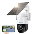 Premium Premium Unilook Solar Security Wifi Camera Outdoor, 2K Wireless Battery PTZ Camera, IP65 Waterproof Rechargeable Works with Alexa
