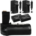 Vivitar PG-T6I Deluxe Power Battery Grip for Canon EOS Rebel Cameras Bundle with 2x 1140mAh Battery & Charger Kit - Great Deal!
