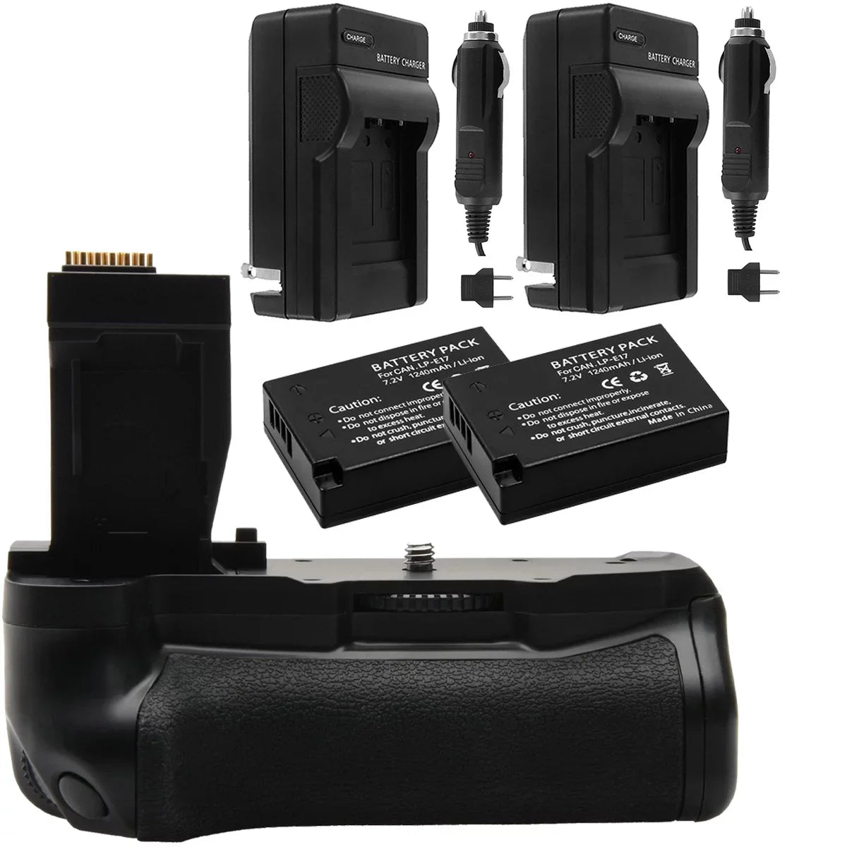 Vivitar PG-T6I Deluxe Power Battery Grip for Canon EOS Rebel Cameras Bundle with 2x 1140mAh Battery & Charger Kit - Great Deal!