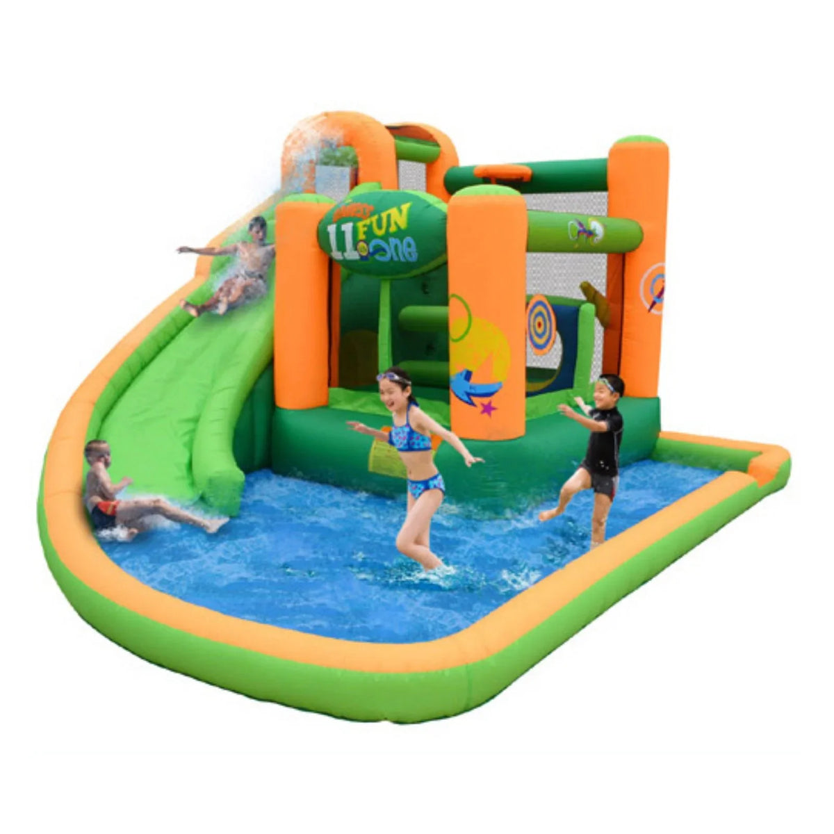 Premium Premium Kidwise Endless Fun 11 in 1 Inflatable Bounce House and Water Slide Combo