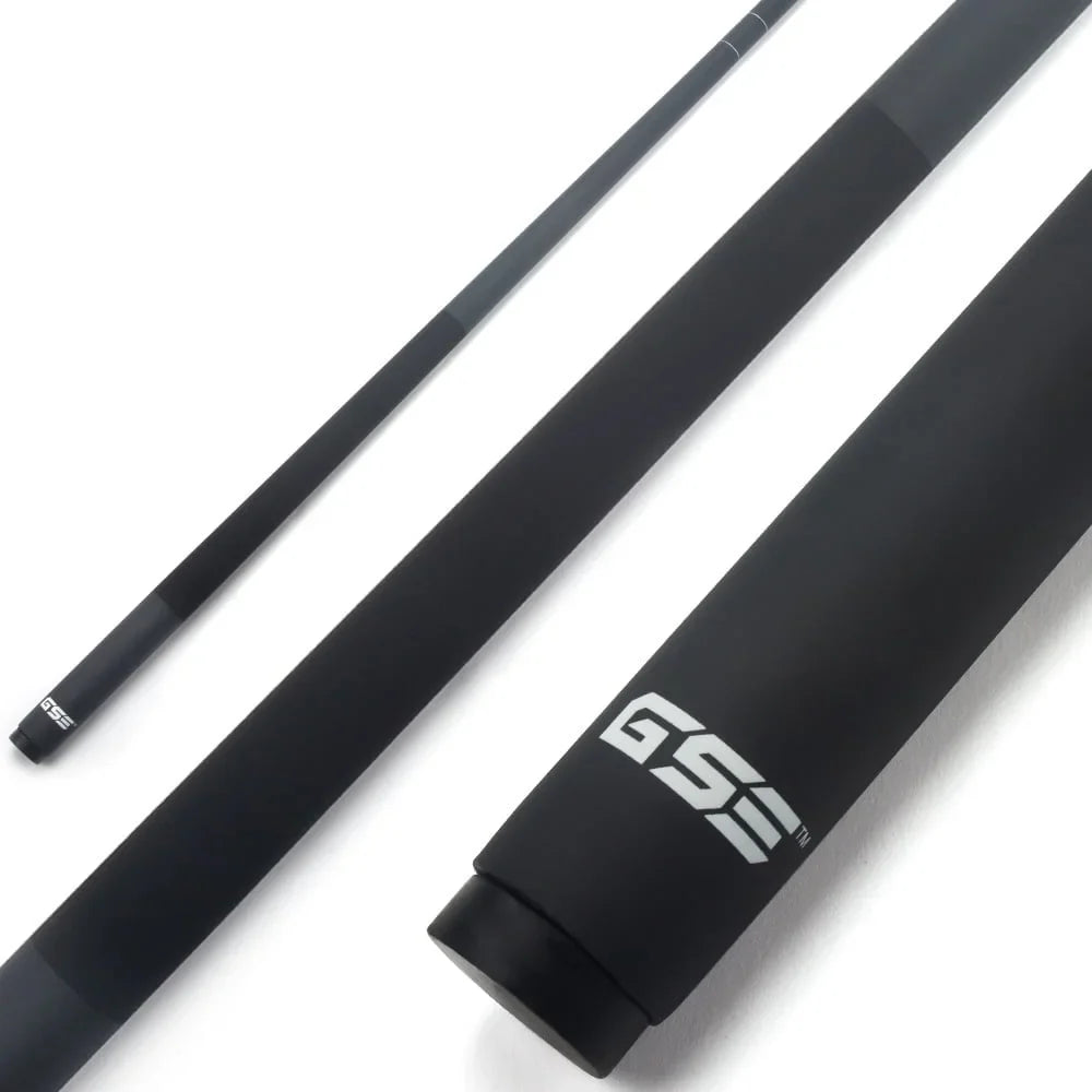 Premium GSE Games & Sports Expert 58" 2-Piece Fiberglass Graphite Composite Billiard Pool Cue Stick for Commercial, Bar and House Use (Matte Black,18-21oz Available)